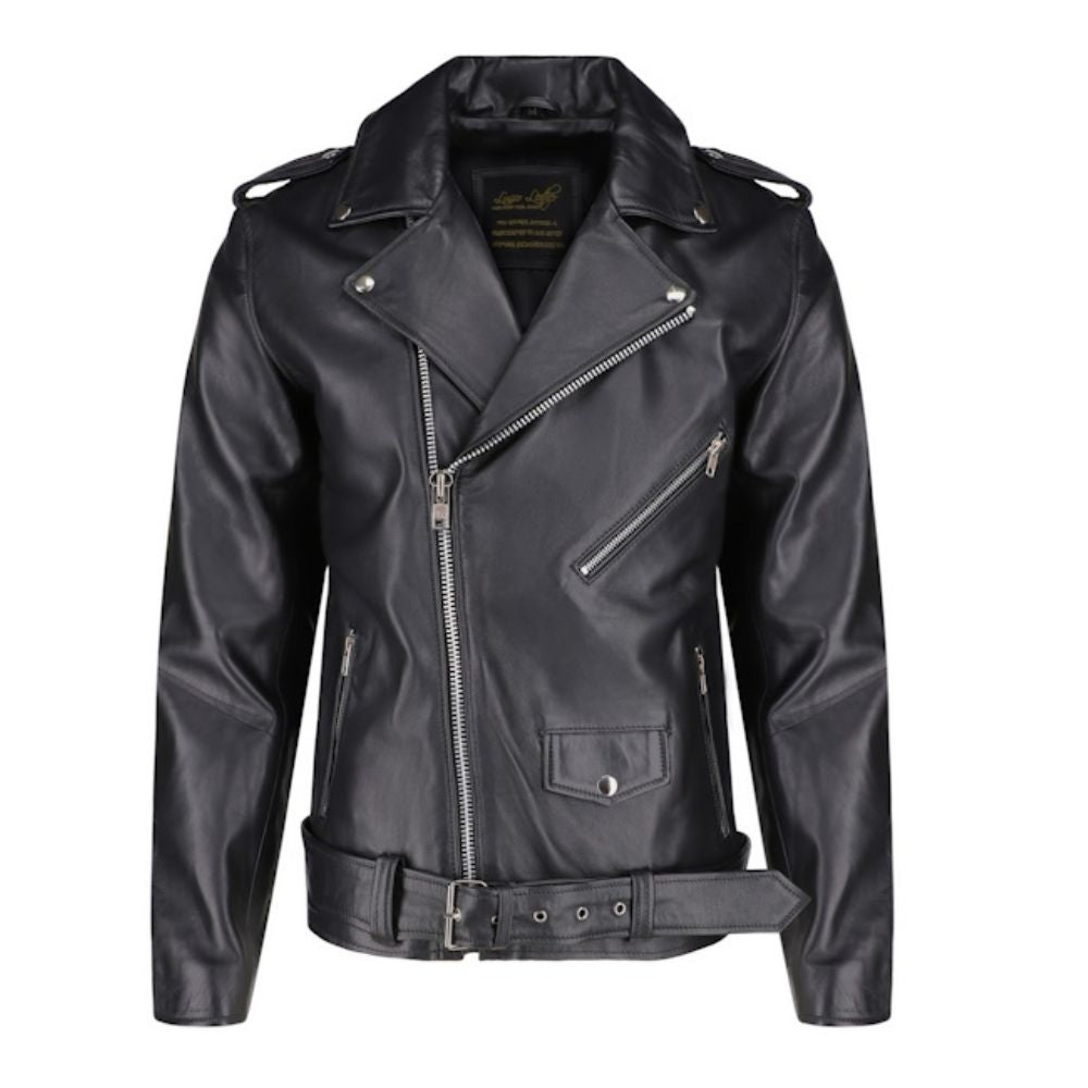 Slim fit Biker Style Jacket with Belt, biker jacket – Lusso Leather