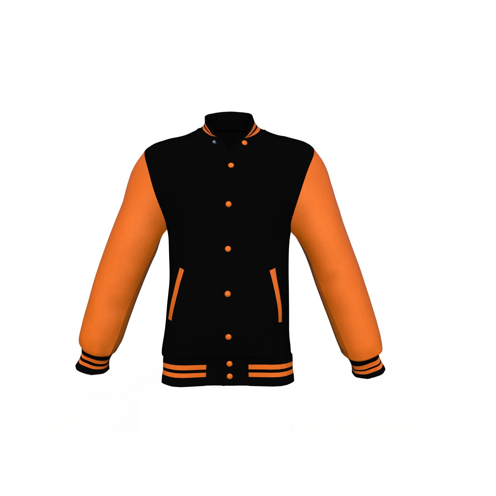 Men's Louis Vuitton Fluo Orange Varsity Jacket - Jacketars