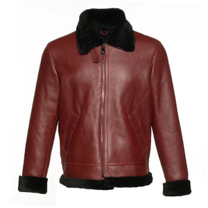 Mens Maroon Bomber Jacket 