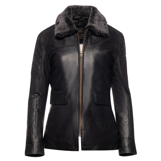 Womens Black Shearling Jackets