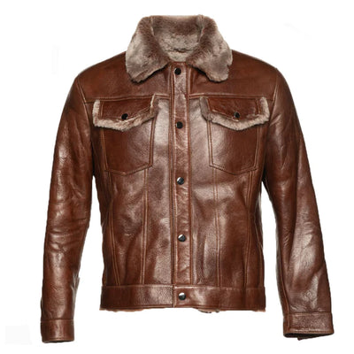 Womens Brown Shearling Jackets