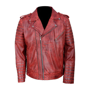 Red cafe racer jacket 