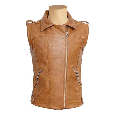 Men's Tan Leather Vests