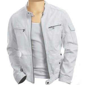 White Cafe Racer Jacket 