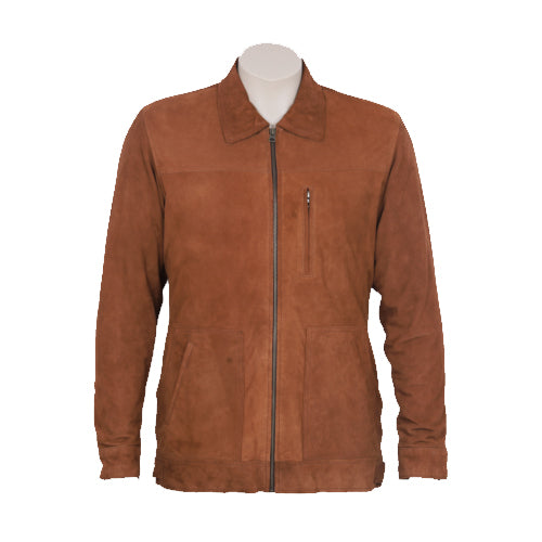 Jace tan suede leather jacket