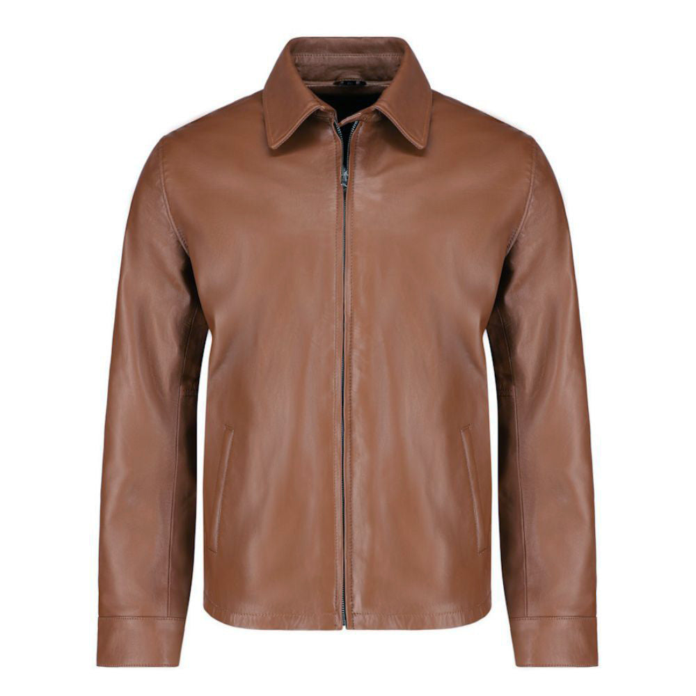 Pierre Brown Leather Jacket