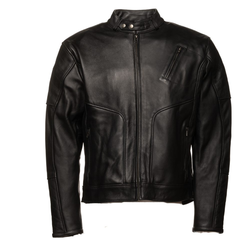 Carson Black cafe racer style Moto jacket