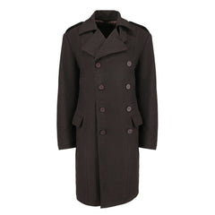 Adrian Brown wool trench coat