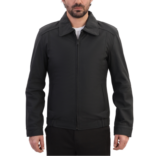 Blaze matte black classic leather jacket