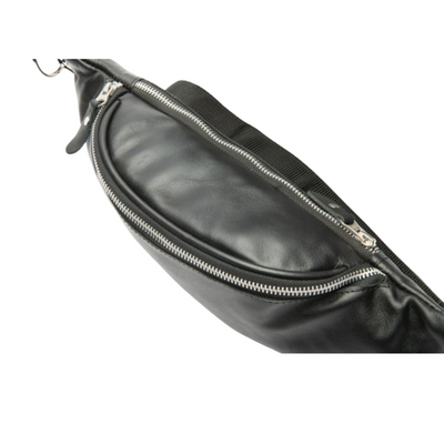 Sleek black crossbody sling bag