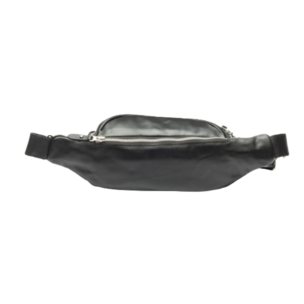 Sleek black crossbody sling bag