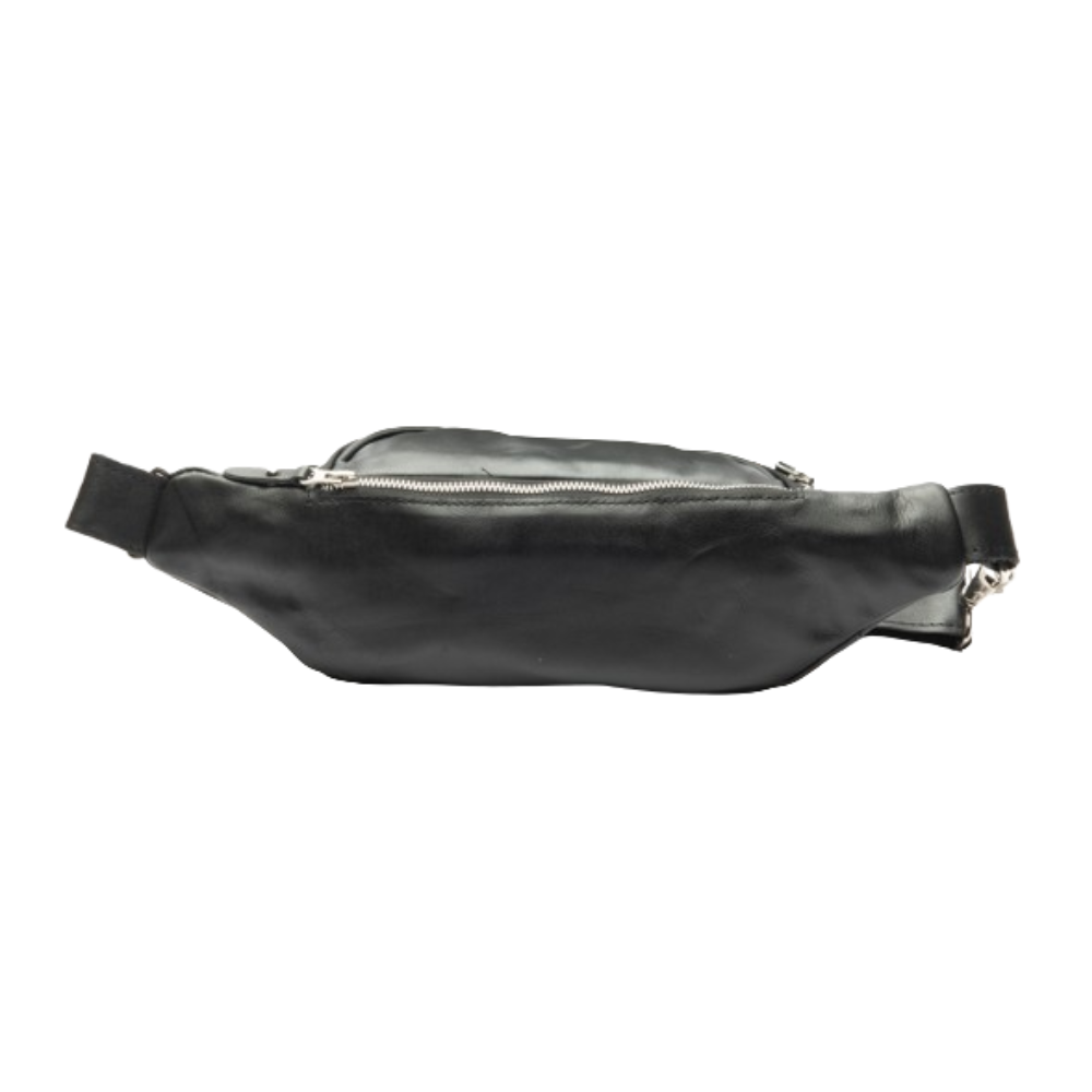 Sleek black crossbody sling bag