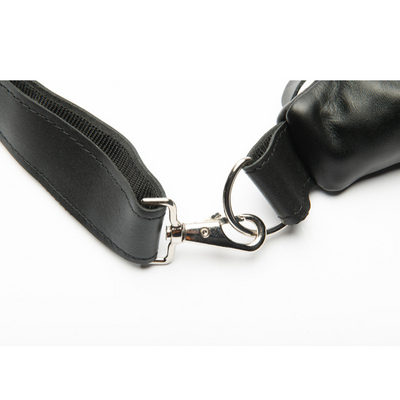 Sleek black crossbody sling bag