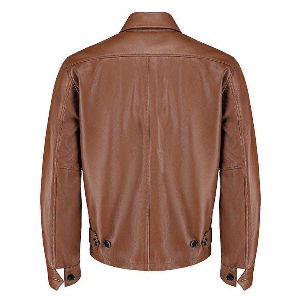 Pierre Brown Leather Jacket