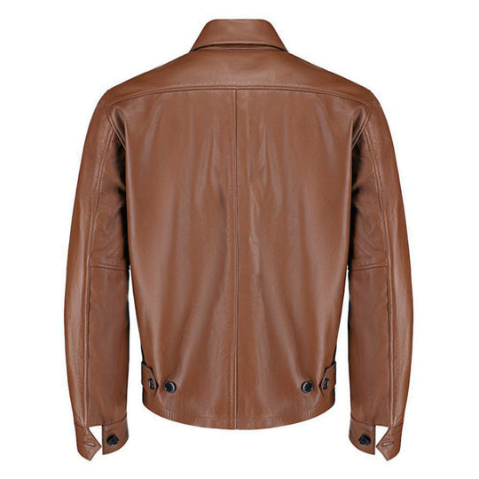Pierre Brown Leather Jacket