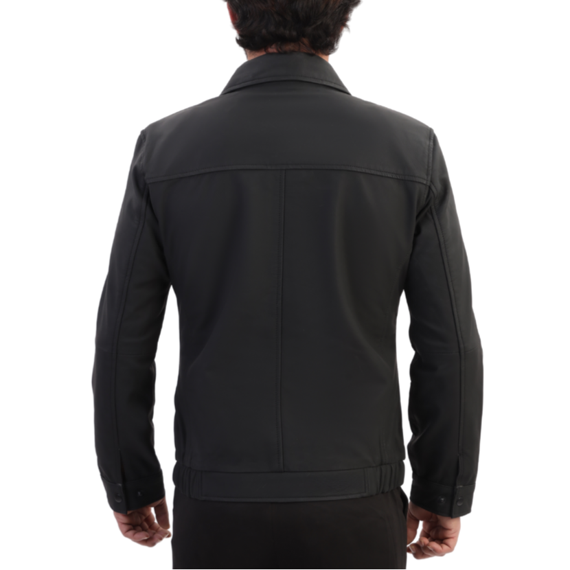 Blaze matte black classic leather jacket