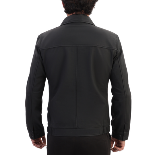 Blaze matte black classic leather jacket