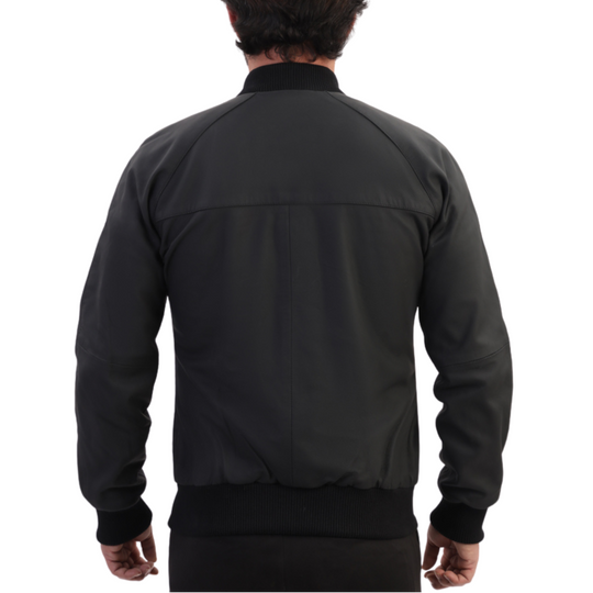 Colt matte black ribbed bomber jacket