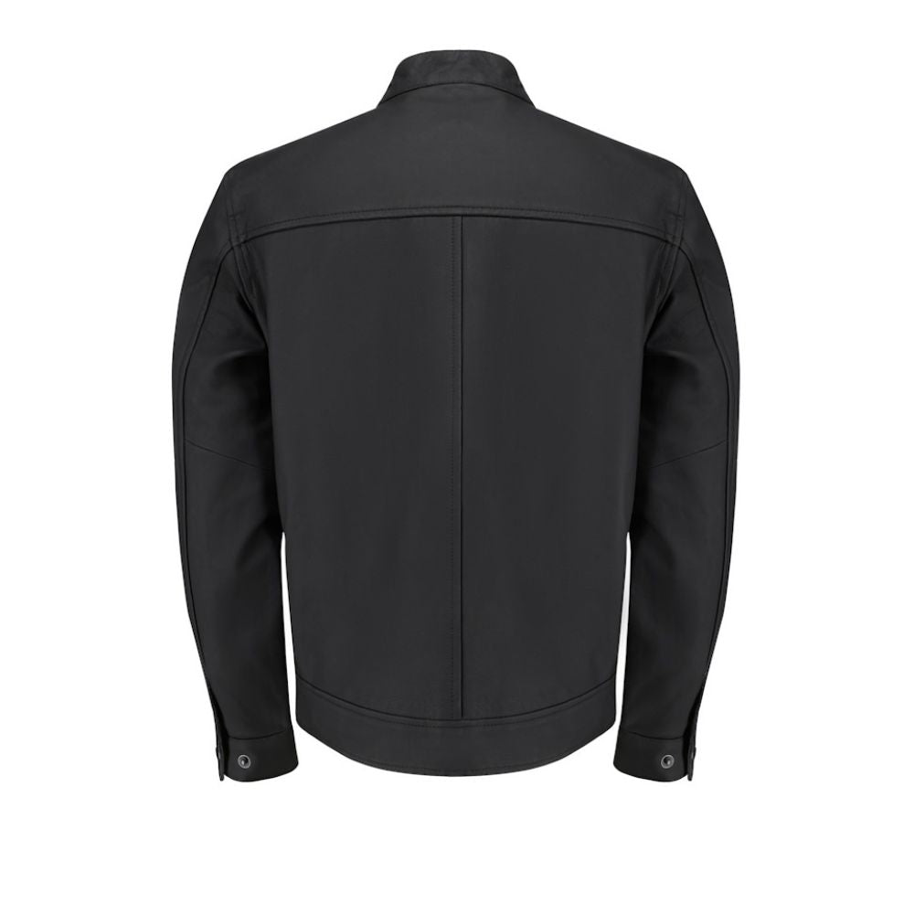 Tory matte black cafe racer jacket