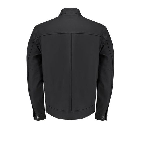 Tory matte black cafe racer jacket