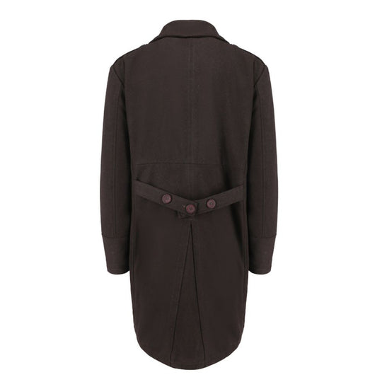 Adrian Brown wool trench coat