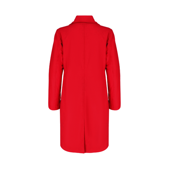 Isla red women's wool overcoat