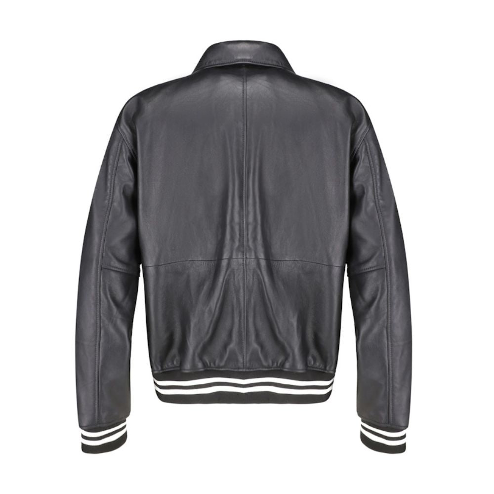 Ryder black varsity style leather jacket