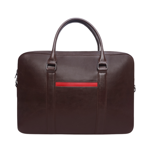 Chocolate Leather Laptop Bag