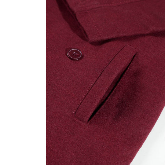 Dorian burgundy wool overcoat