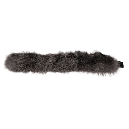 Silver fox fur headband