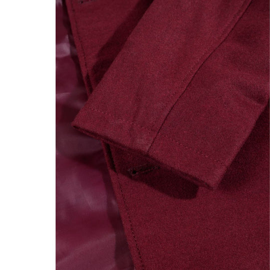 Dorian burgundy wool overcoat