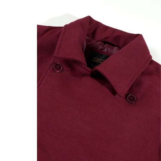Dorian burgundy wool overcoat