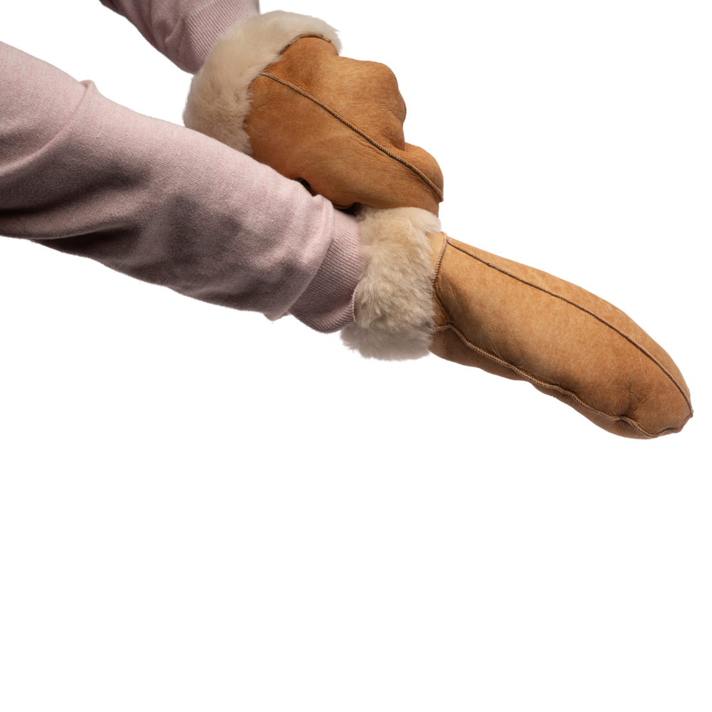 Tan Sheepskin Mittens