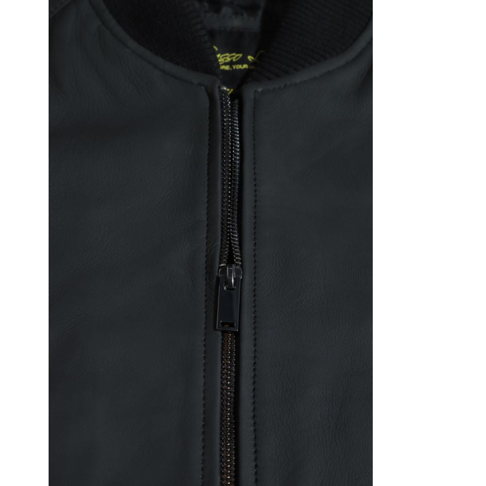 Colt matte black ribbed bomber jacket
