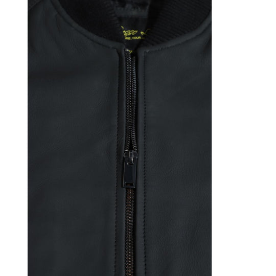 Colt matte black ribbed bomber jacket