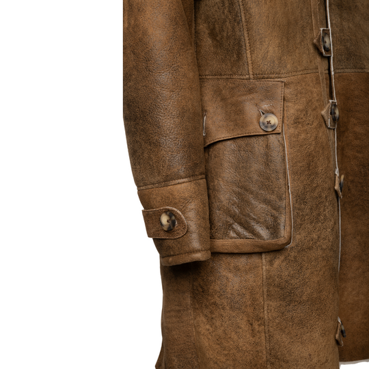 Real shearling coat inspired by Bane in dark knight