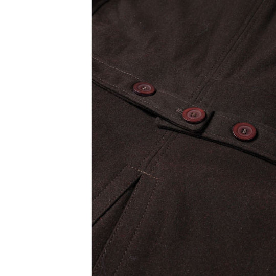 Adrian Brown wool trench coat