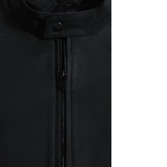 Tory matte black cafe racer jacket