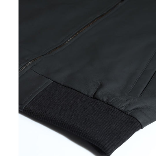Colt matte black ribbed bomber jacket