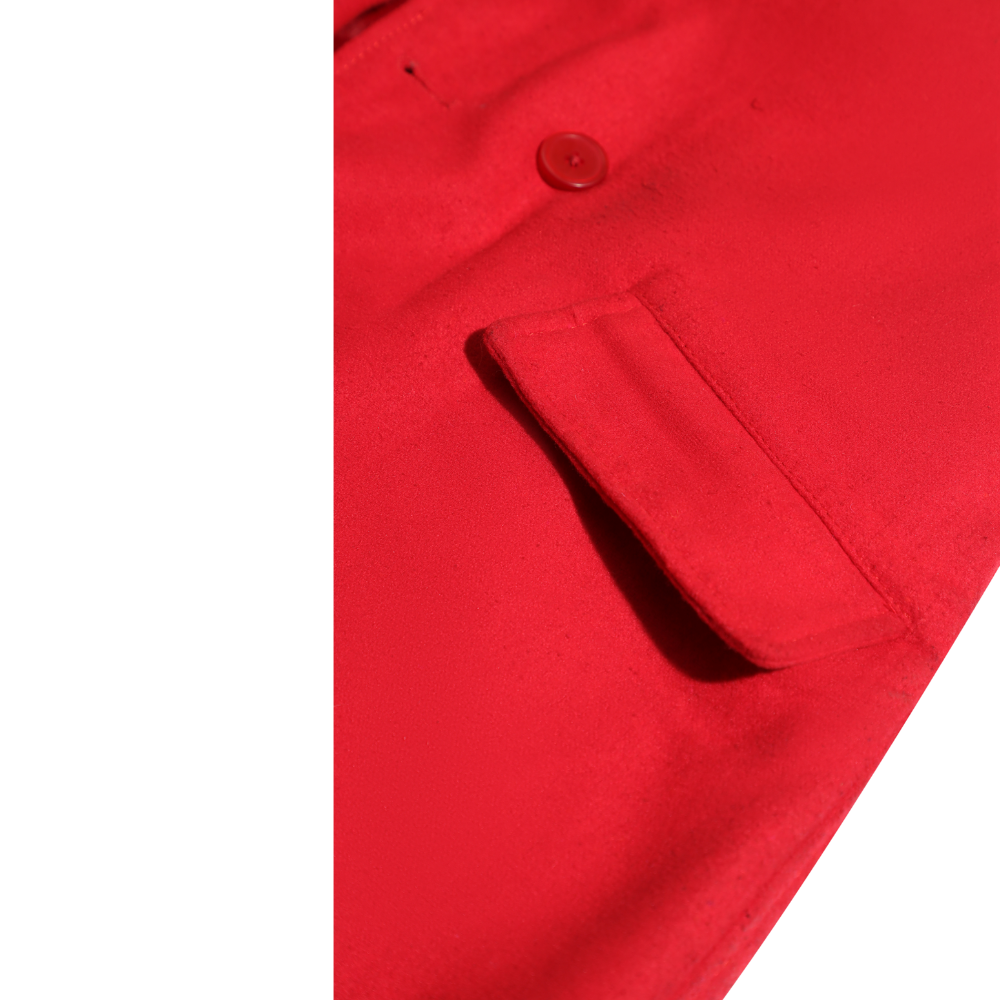 Isla red women's wool overcoat