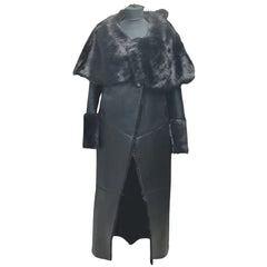 Front view of Aria’s Toscana oversized shearling sheepskin coat, featuring a luxurious and cozy design with Toscana shearling lining.