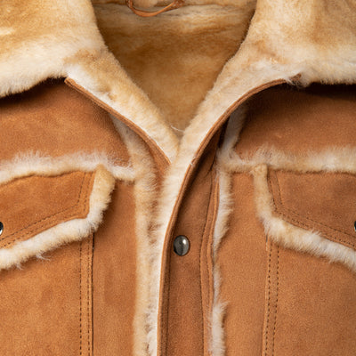 Stan's Tan Suede Shearling Trucker Jacket