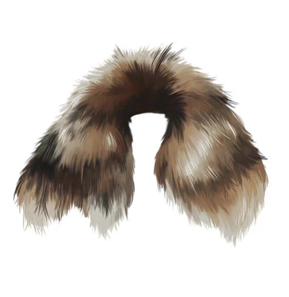 Fox Fur Collar Natural