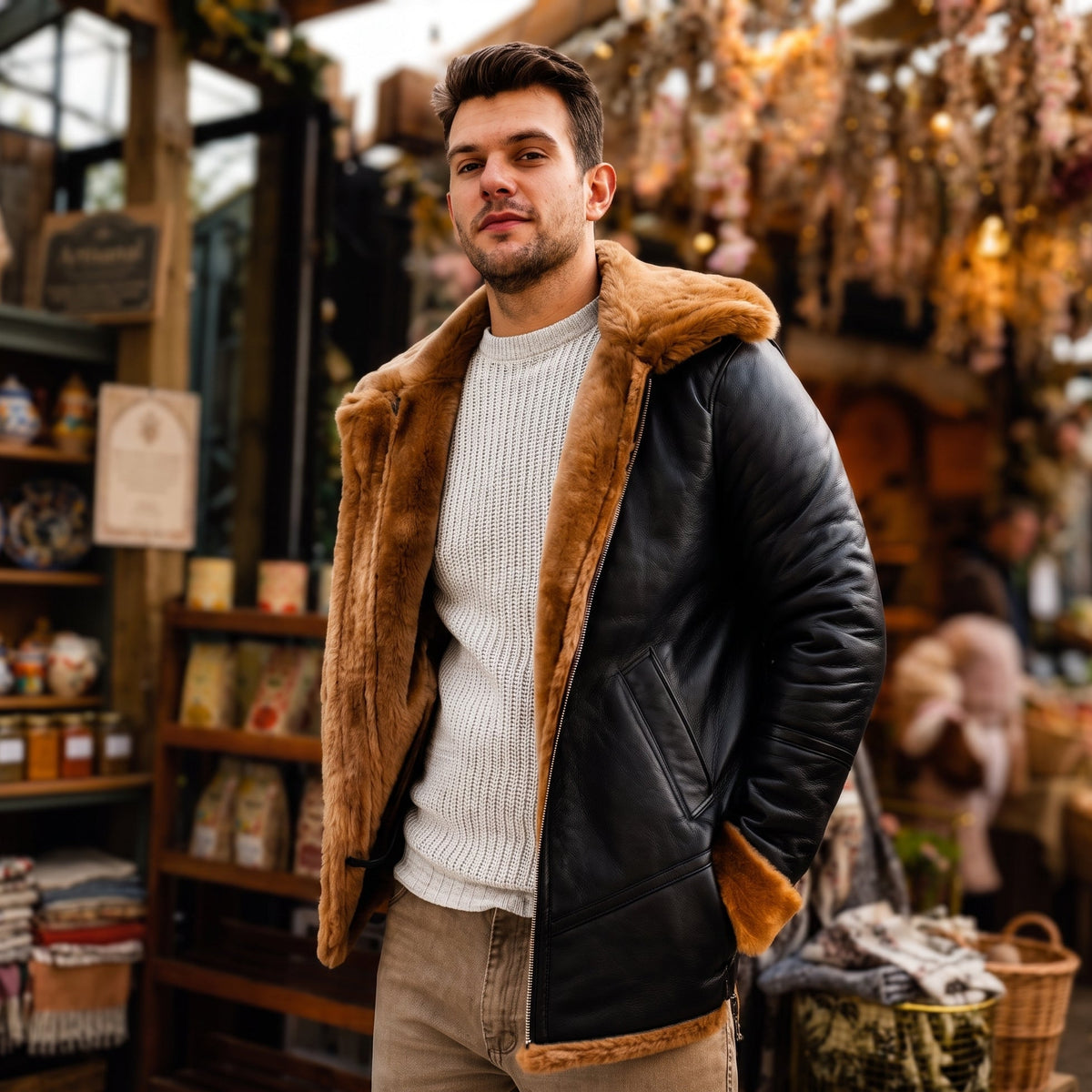 Men's Shearling Coats and Jackets