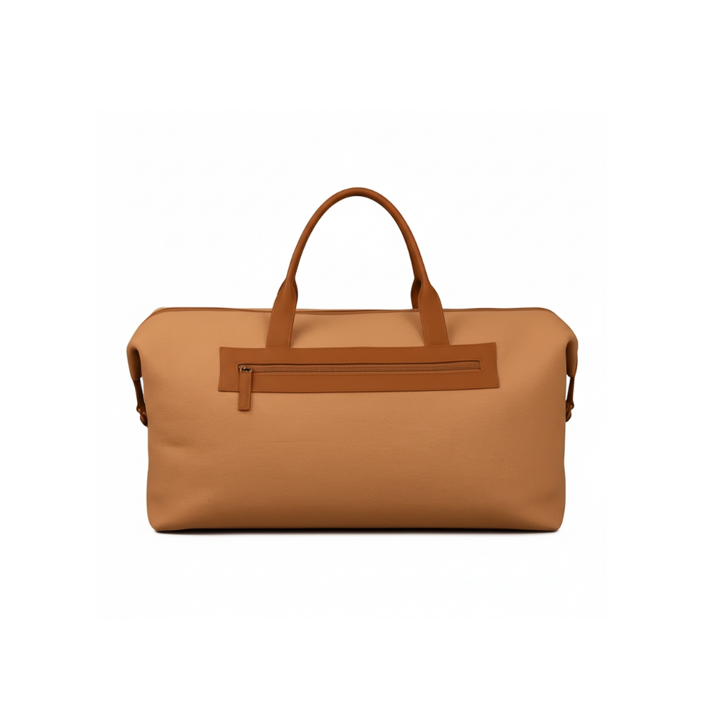 Meza's wool duffel bag with Leather Trim