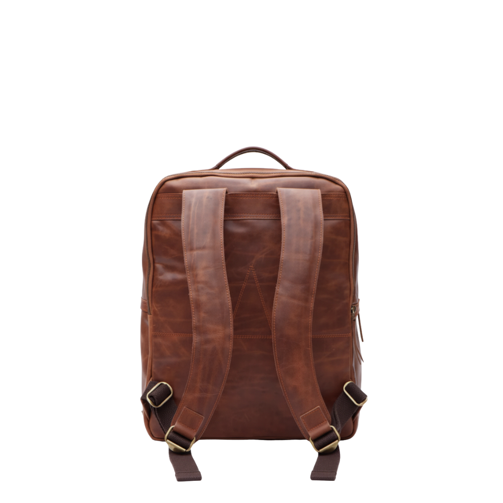 Burch's Vintage Brown Laptop Backpack