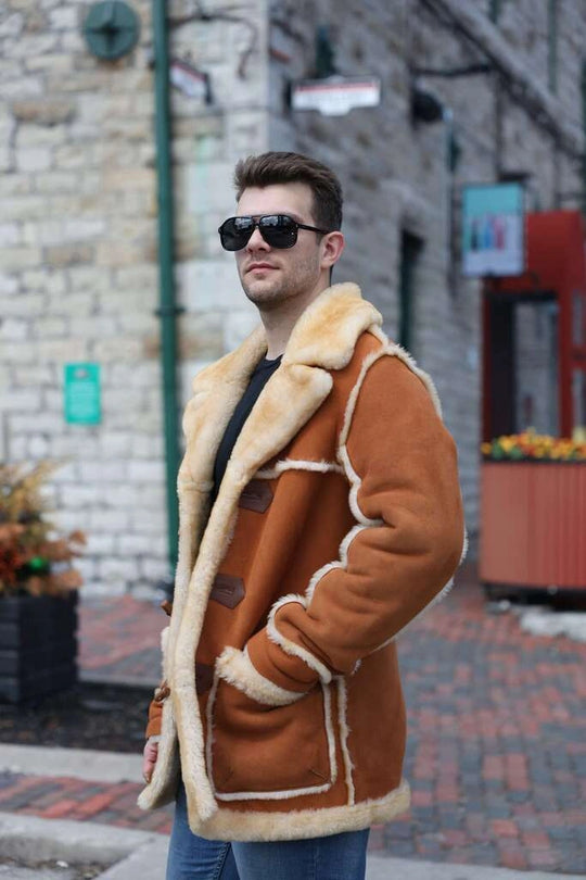 Roddy Piper Western Style Shearling Jacket