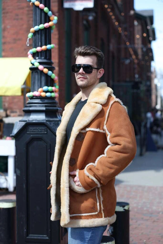 Roddy Piper Western Style Shearling Jacket