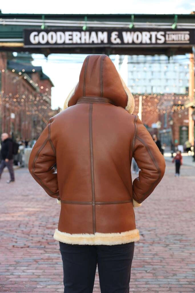 Steve hart Tan Brown Shearling duffle coat