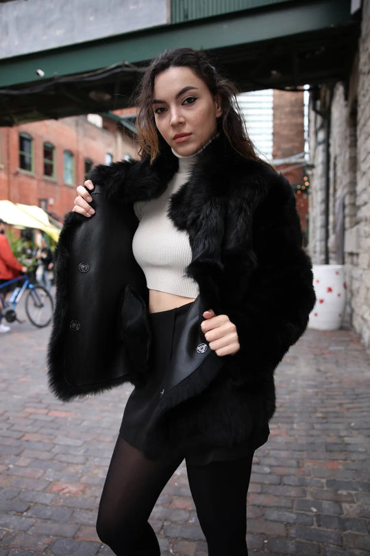 Lumi reversible toscana shearling jacket